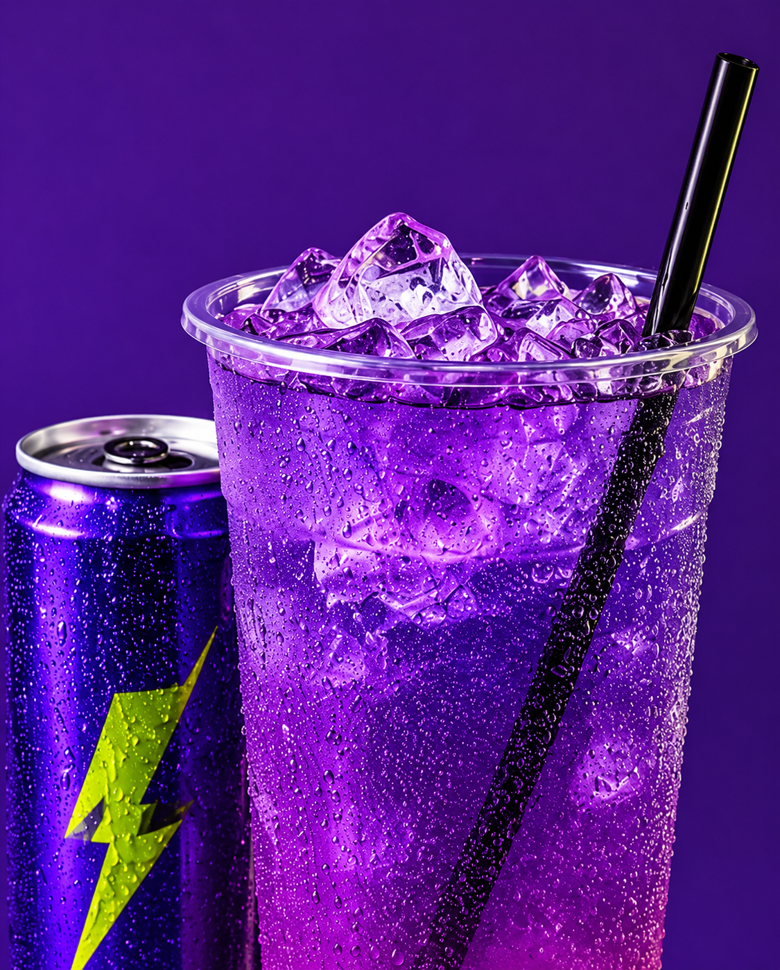 Purple dirty energy drink